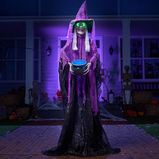 JOYIN Decoraciones de Halloween de 72 pulgadas con caldero, decorac...