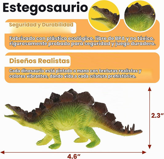 Zippytots Juguetes de Dinosaurio para Niños de 3 a 5, Juego de 10 P...