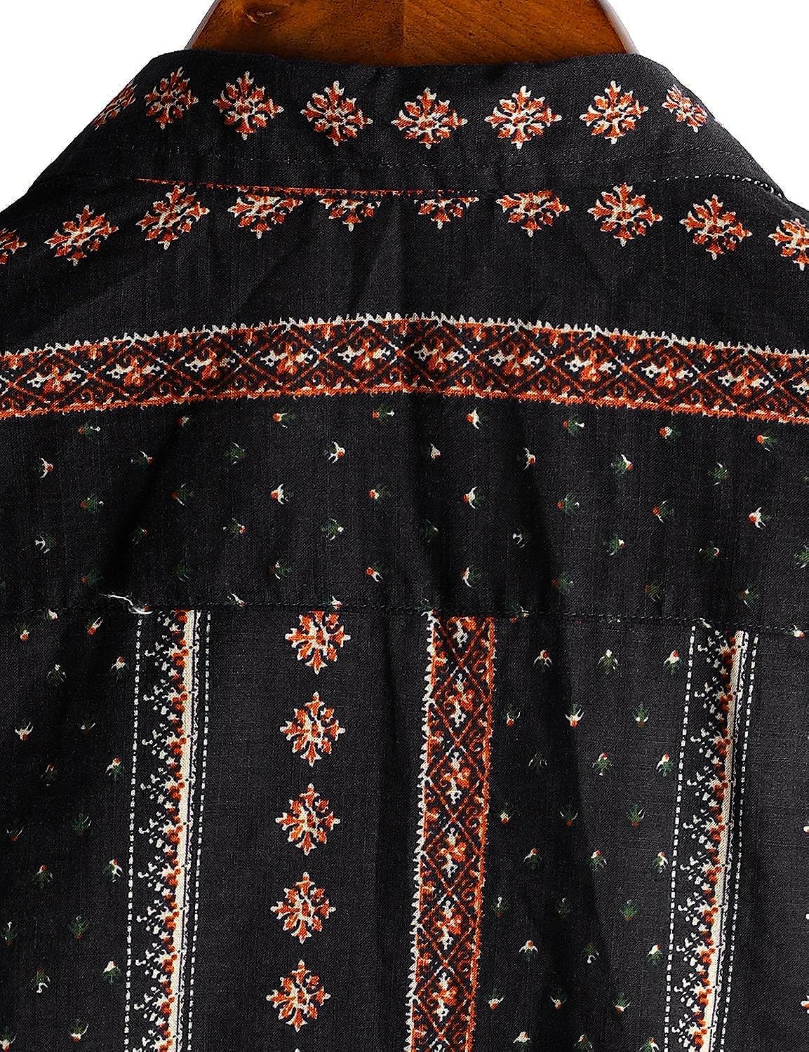 VATPAVE Camisas florales hawaianas casuales para hombre, de manga c...