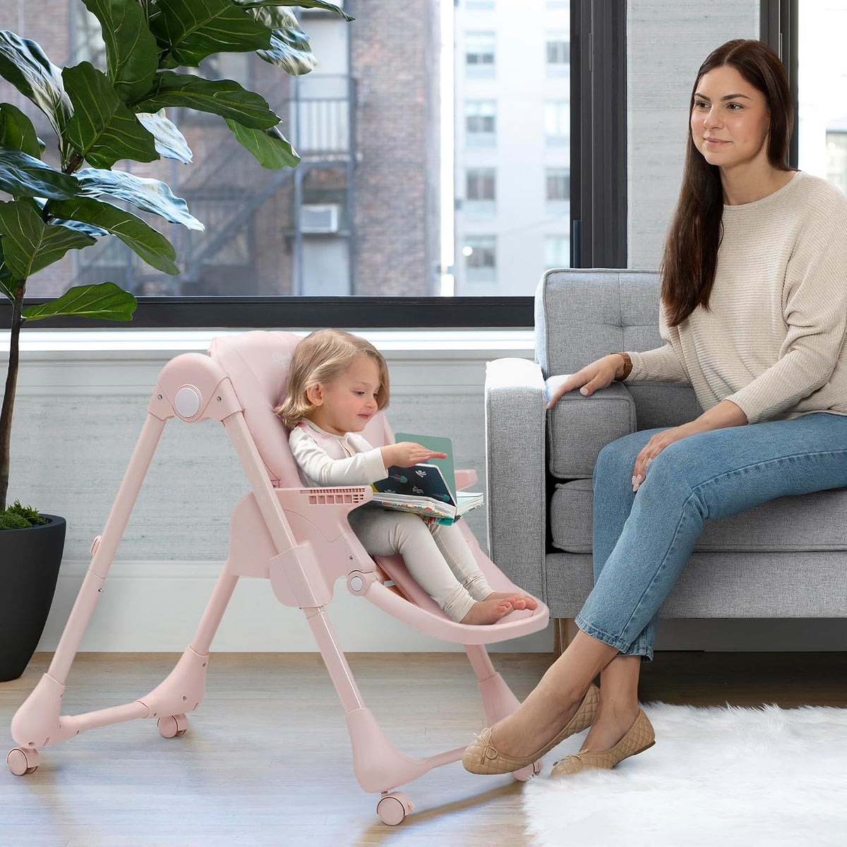 Little Folks by Delta Children - Silla alta SlimFold 2 en 1 para be...