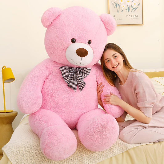 MaoGoLan Oso de peluche gigante rosa de 55 pulgadas, tamaño real, g...