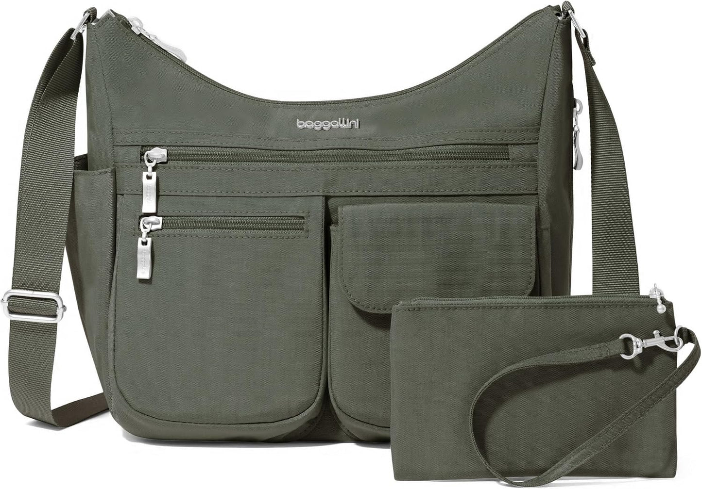 Baggallini Everywhere Bagg - Bolso cruzado para mujer, 11 x 9, lige...