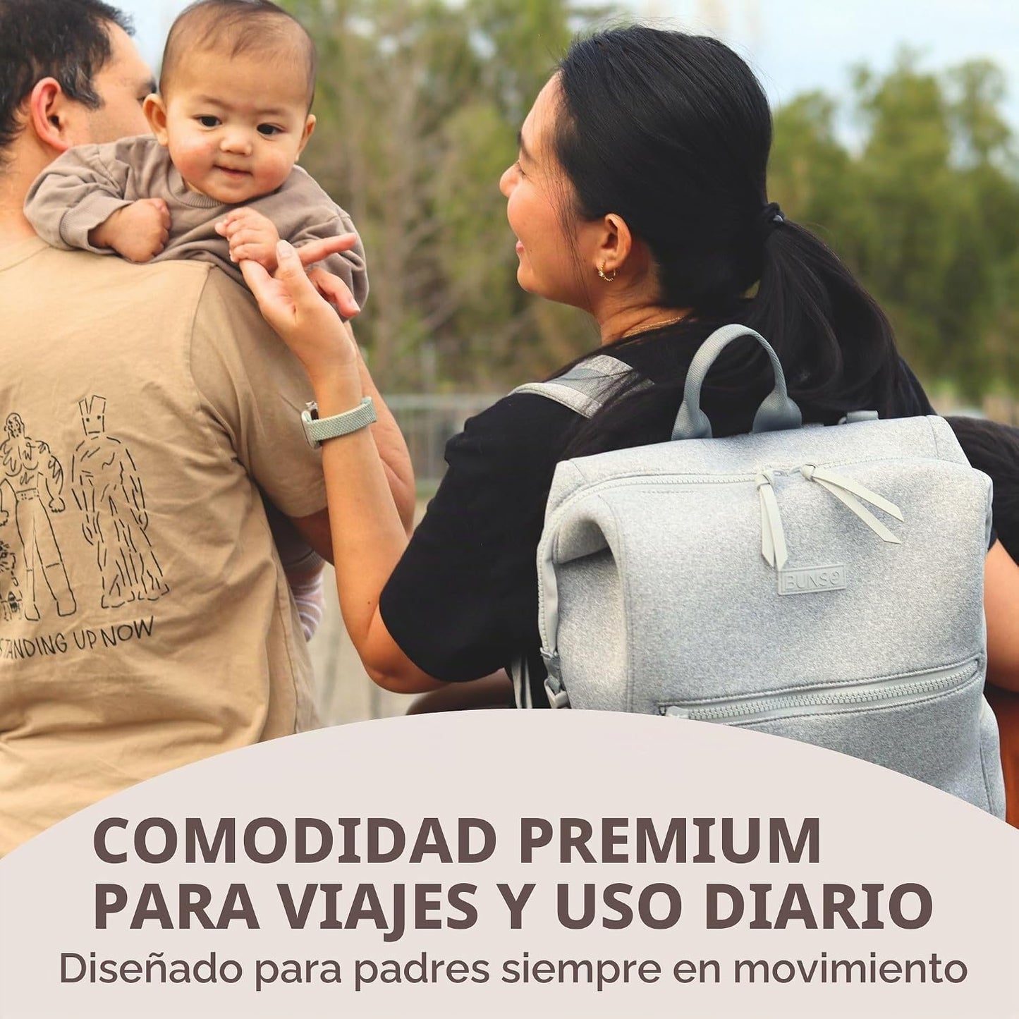 Mochila de pañales de neopreno BUNSO Baby, resistente al agua, moch...