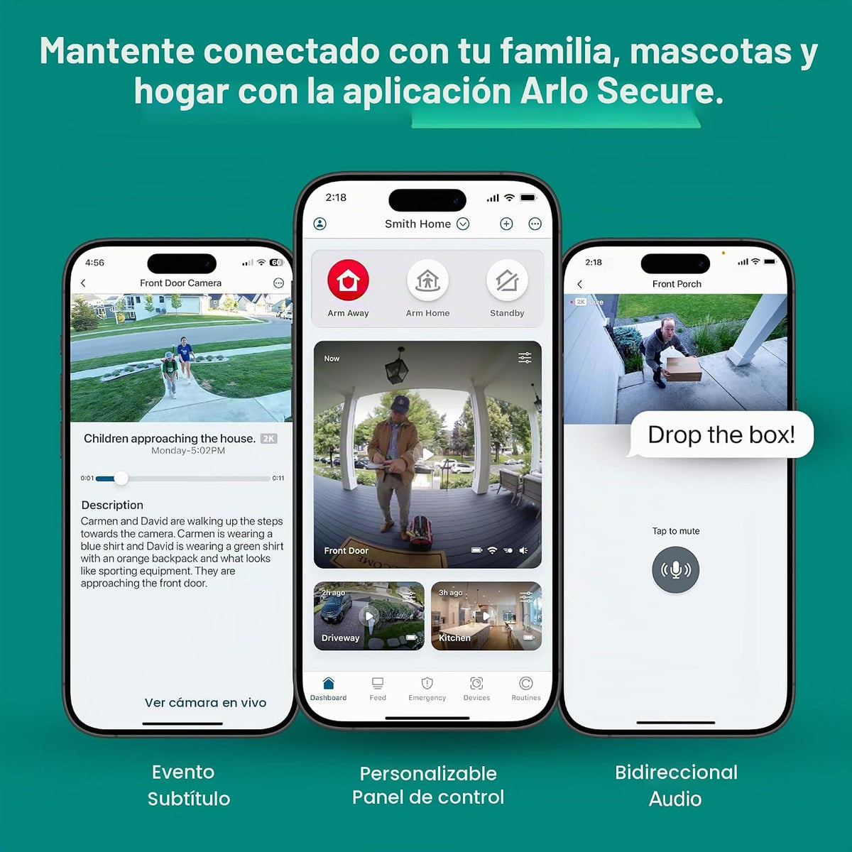 Cámara de seguridad Arlo Essential Pan Tilt de 2K + 6 meses de plan...