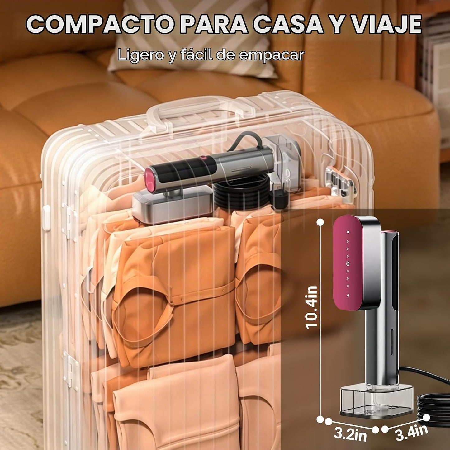 FluSing Vaporizador de Viaje para Ropa, Vaporizador y Plancha portá...