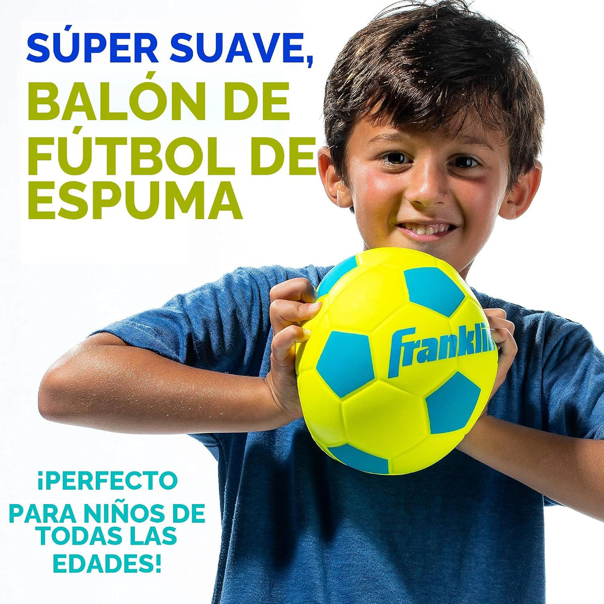 Franklin Sports Probrite - Balón de fútbol de espuma para niños, 6....