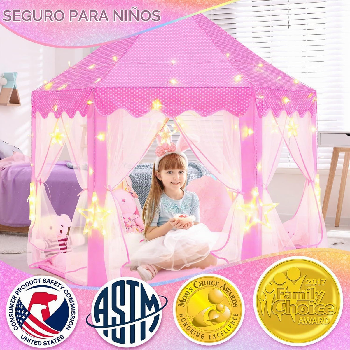 EVOIONOS Tienda de campaña de princesa para niñas, tienda de campañ...