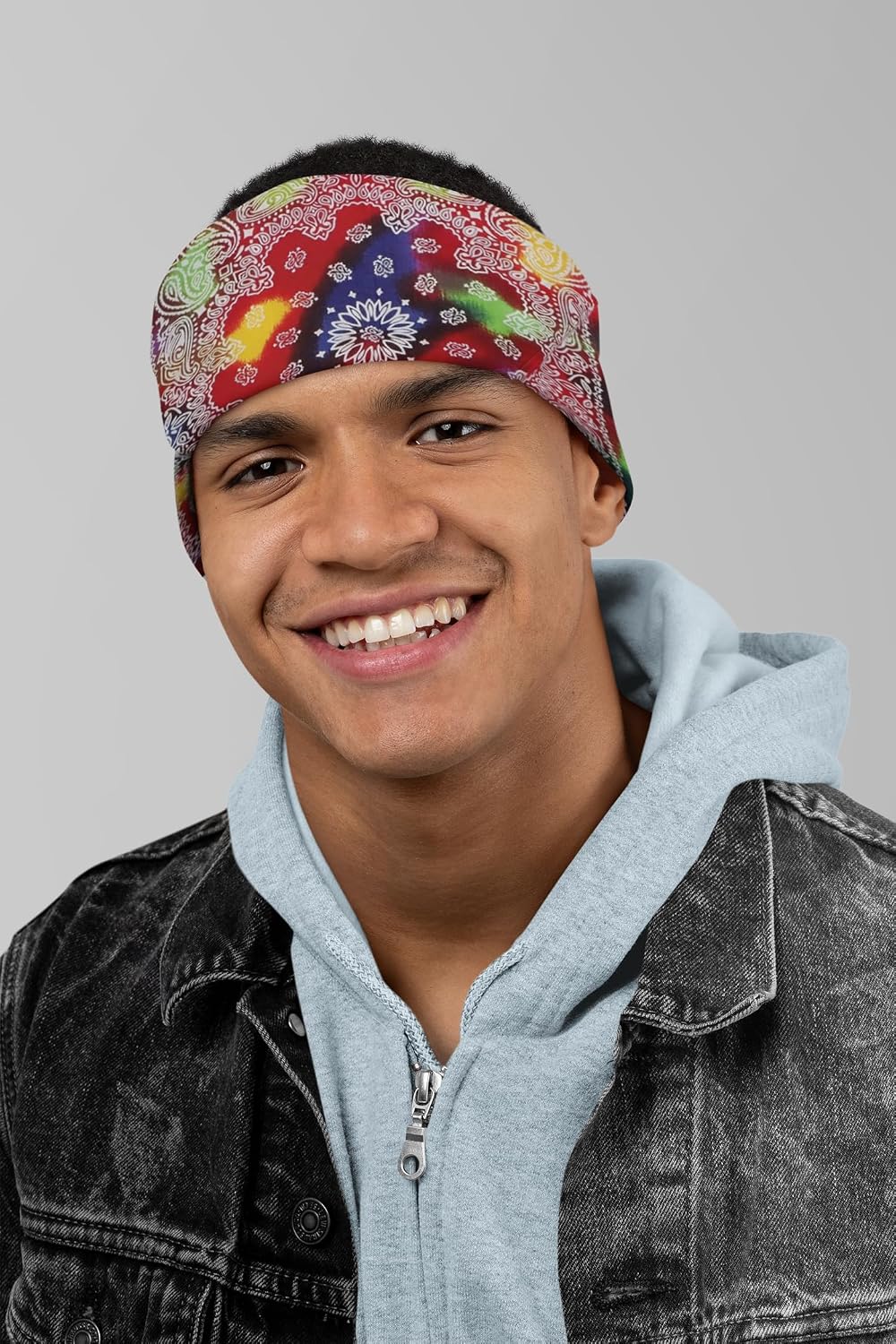 Motique Accessories Bandana con estampado de algodón