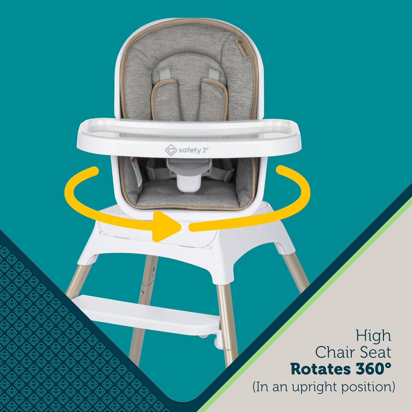Safety 1st Grow and Go Essential Silla alta giratoria, color gris f...