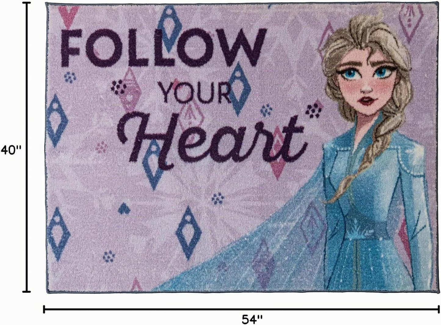 Gertmenian Disney Frozen - Alfombra interior de 3 x 5 pies, antides...