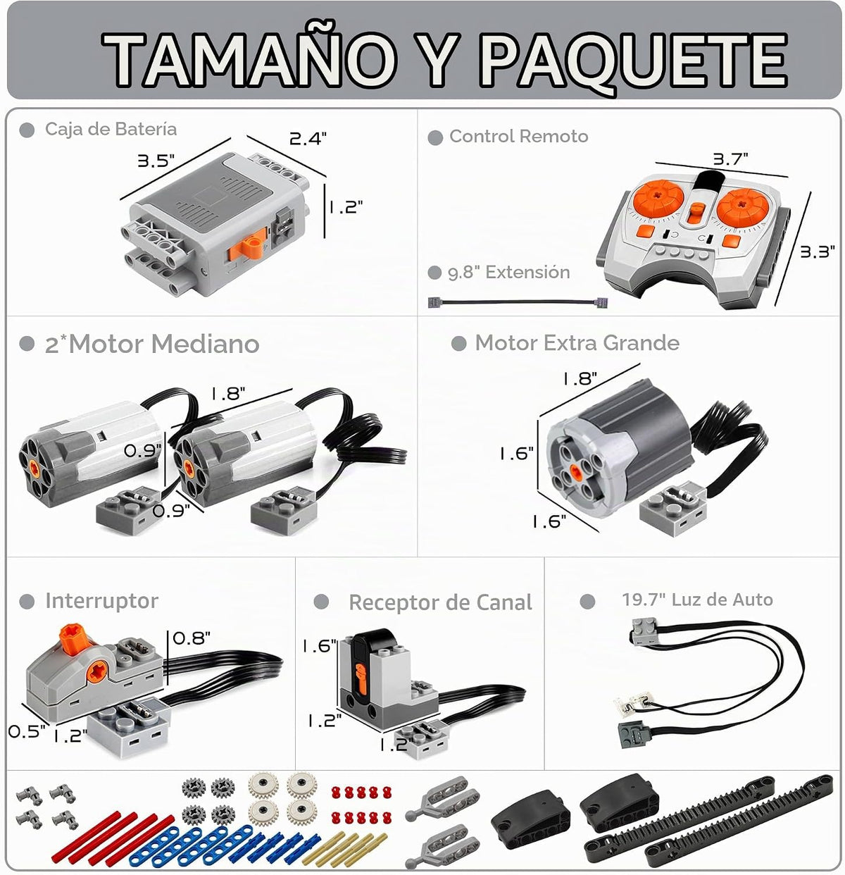 Mutcretus Juego de Motor con Función de Potencia de 54 Piezas, Cont...