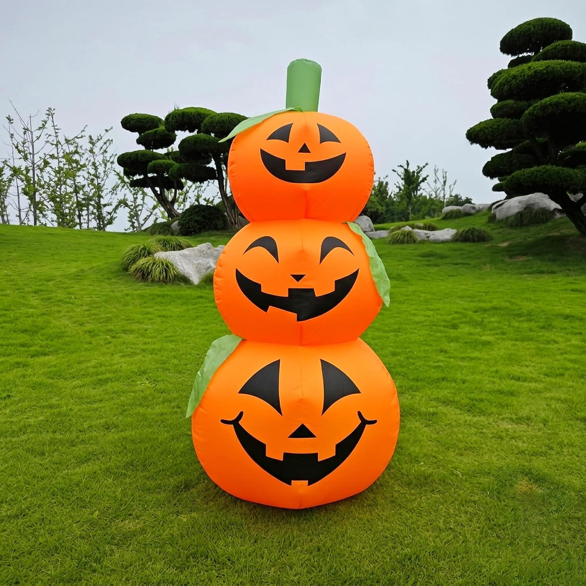 YOUBEMAGIC Decoración inflable de calabaza de Halloween de 4.3 pies...