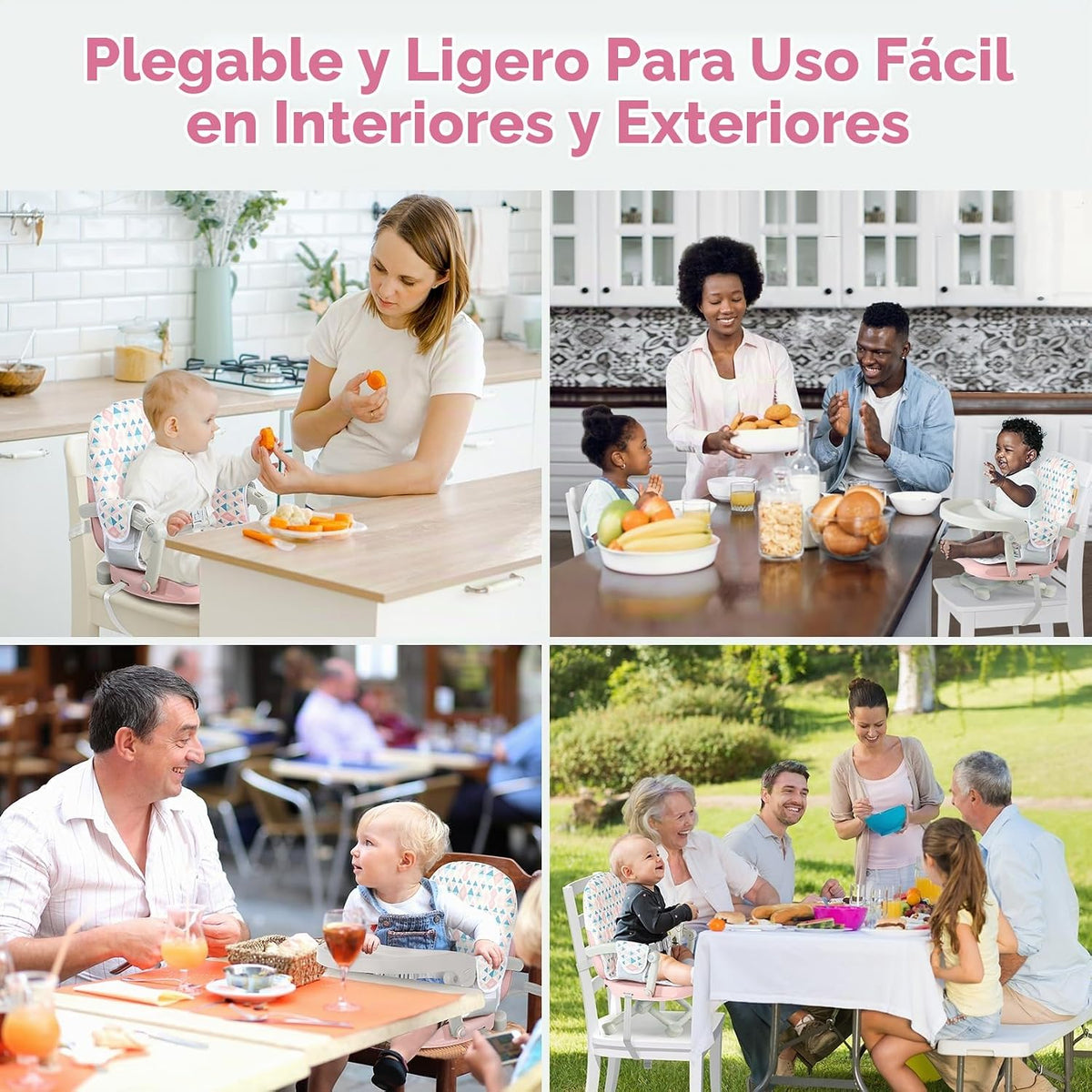 YOLEO Silla alta para bebé, asiento elevador para mesa de comedor,...