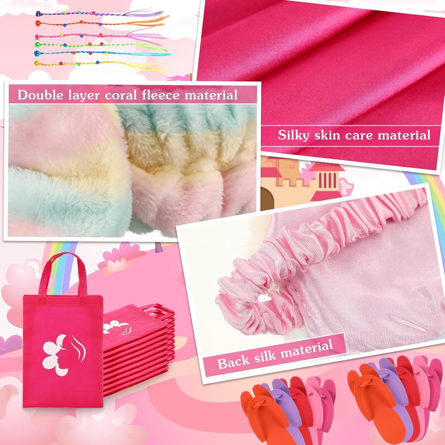 Suhine Juego de 6 juegos de spa para niñas, suministros para fiesta...