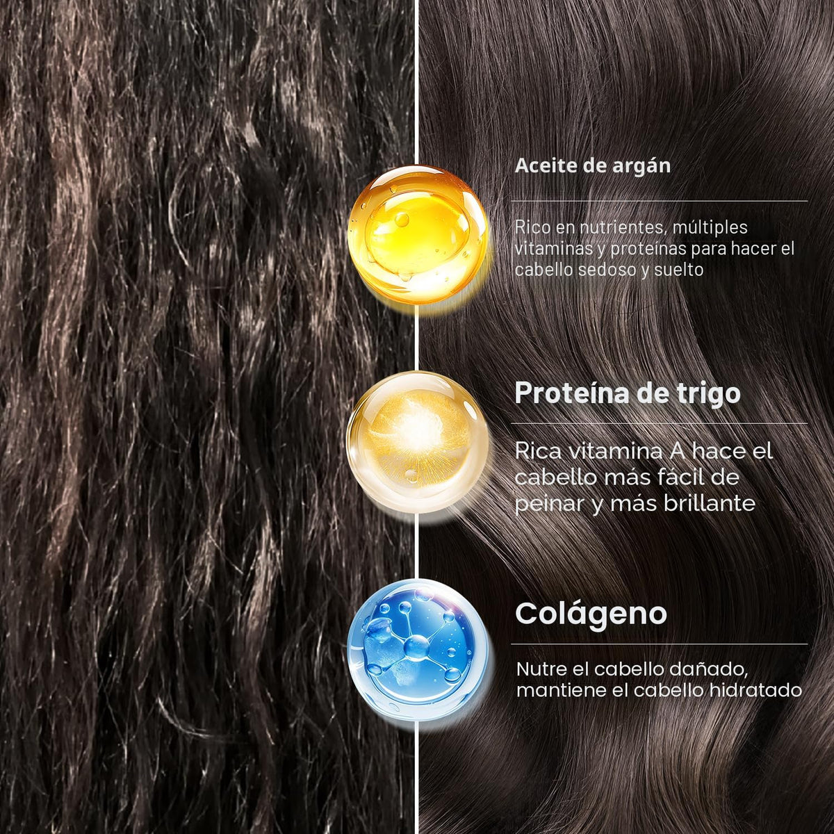 Karseell 100ml 3.38floz Tratamiento capilar de colágeno con aceite...