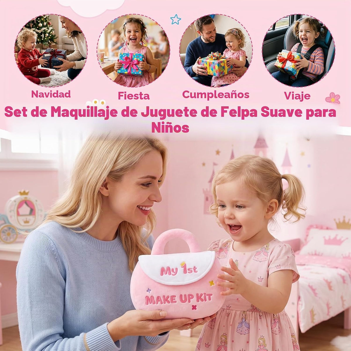 HOMQYTE My 1st Purse Juego de peluche para bebés niñas, niños peque...