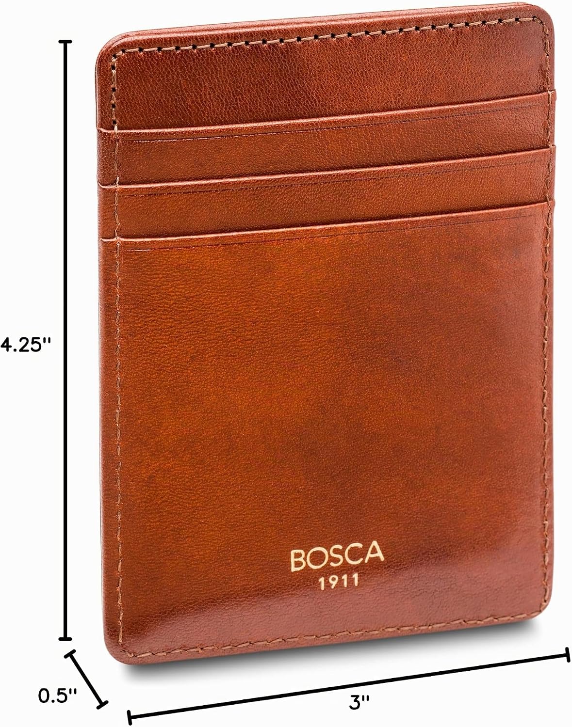 Bosca Cartera con bolsillo frontal para hombre en piel vieja - RFID