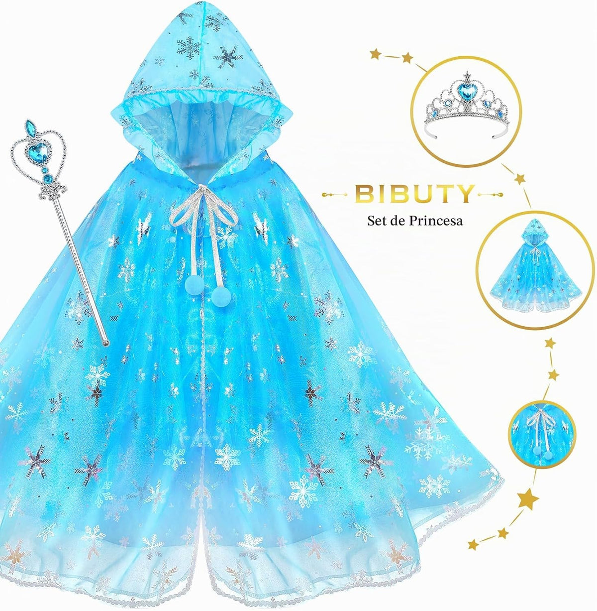 Kit de maquillaje para niñas para disfrazarse, BIBUTY juego de maqu...