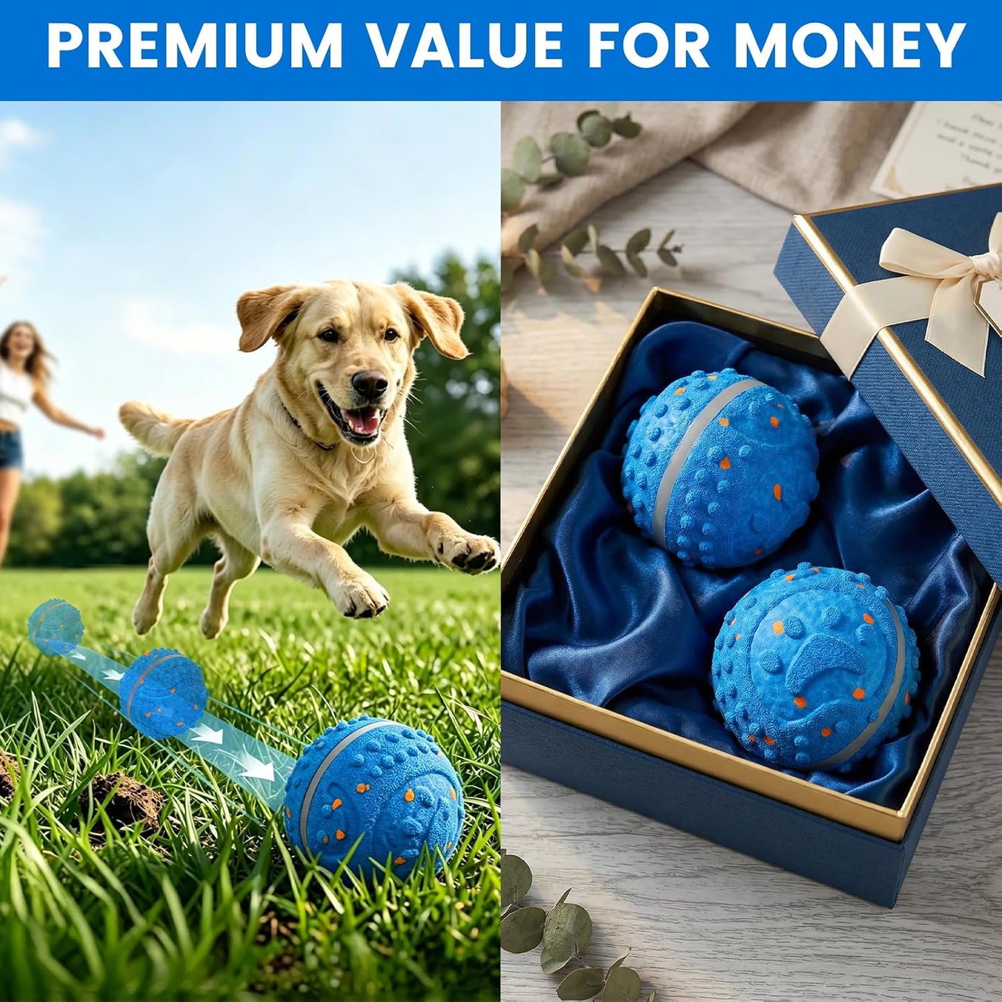 YMKWZ Paquete de 2 juguetes interactivos inteligentes para perros c...