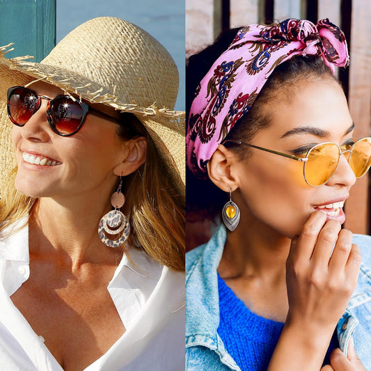 16 pares de aretes para mujeres de moda, Funtopia aretes bohemios c...