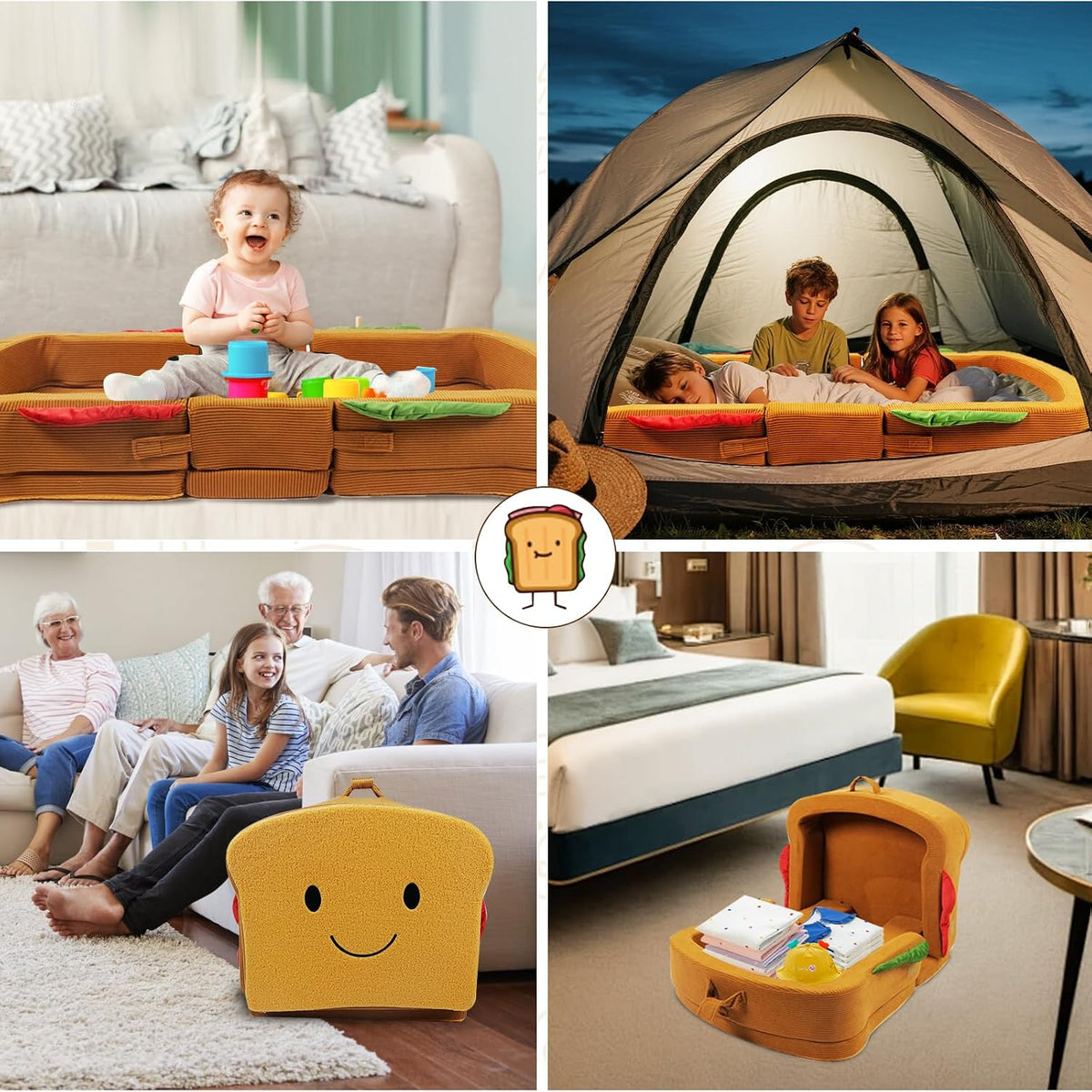liftoza - Cama de viaje para niños pequeños, estilo sándwich, camas...