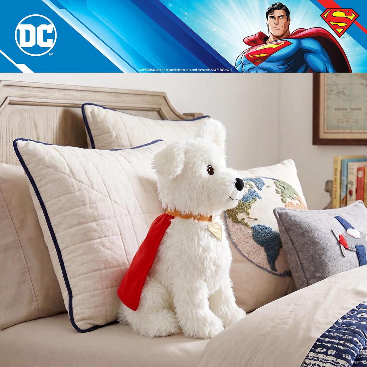 Krypto Superman DC Comics - Ropa de cama para niños, muy suave, aco...