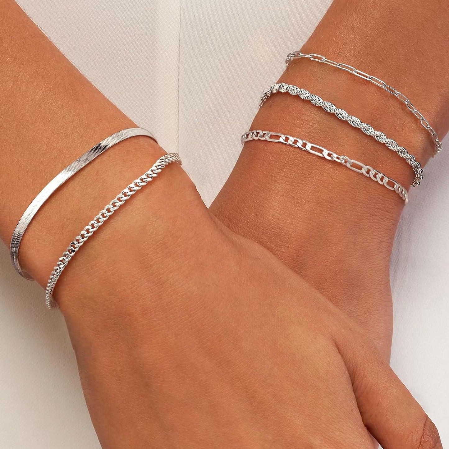 Krfy 5\/6 piezas pulseras chapadas en oro para mujeres modernas, ju...