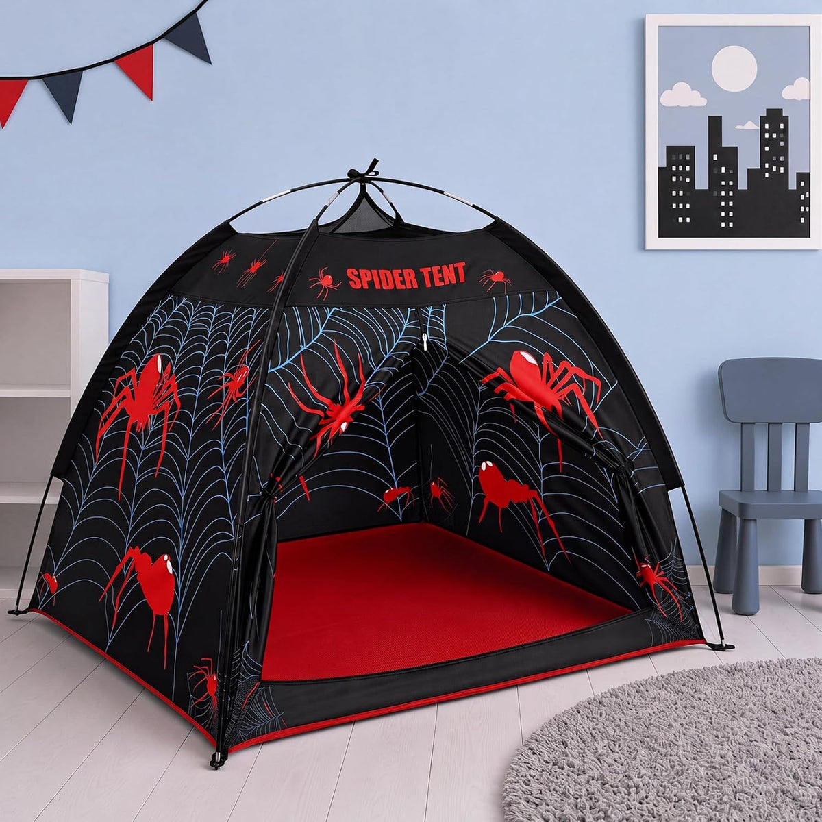 Yoojahow Tienda de campaña con temática de araña para adultos, casa...