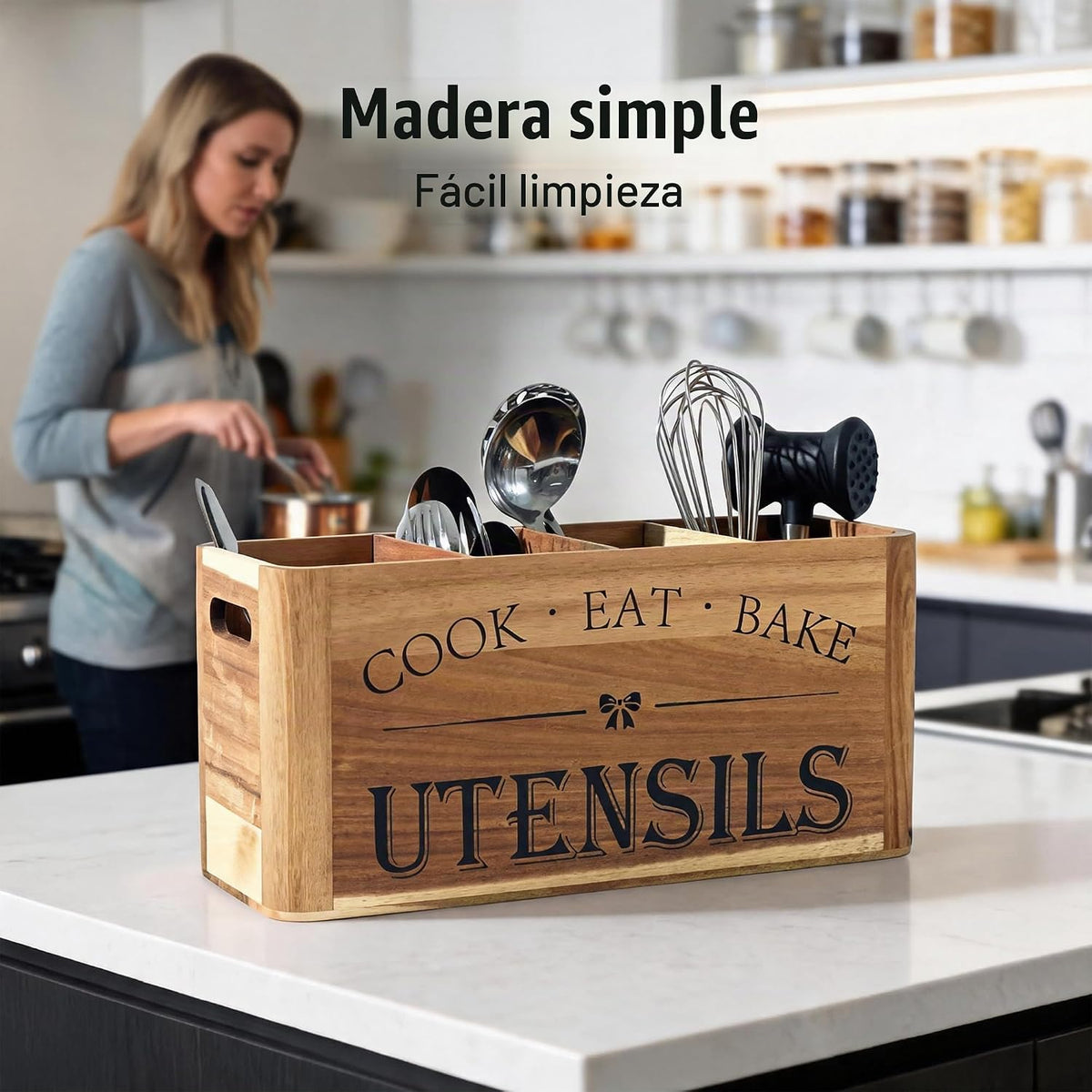 RMCOKGX Soporte para utensilios para encimera de cocina, organizado...