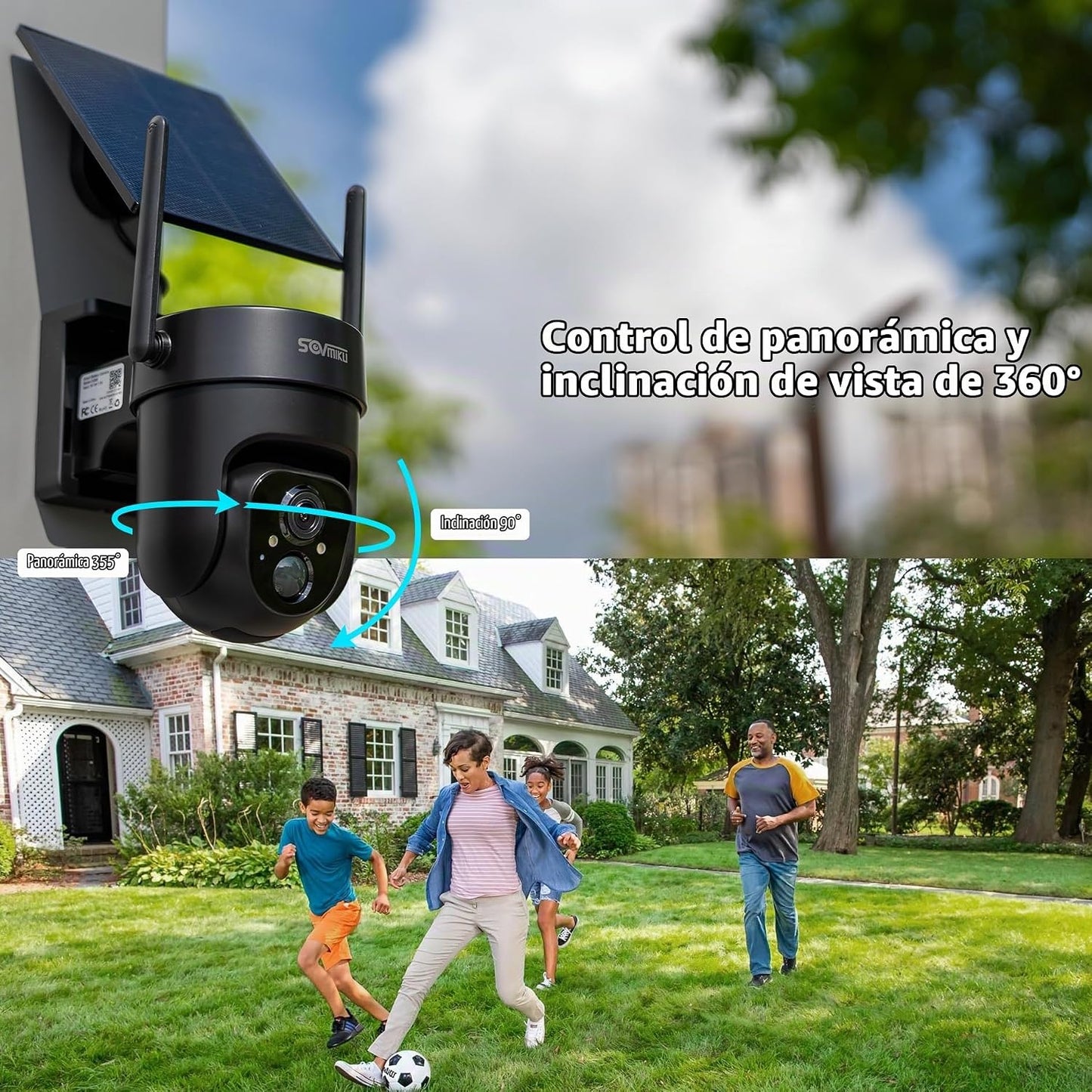Cámara de seguridad solar inalámbrica Vicohome 2QB 2K AI para exter...