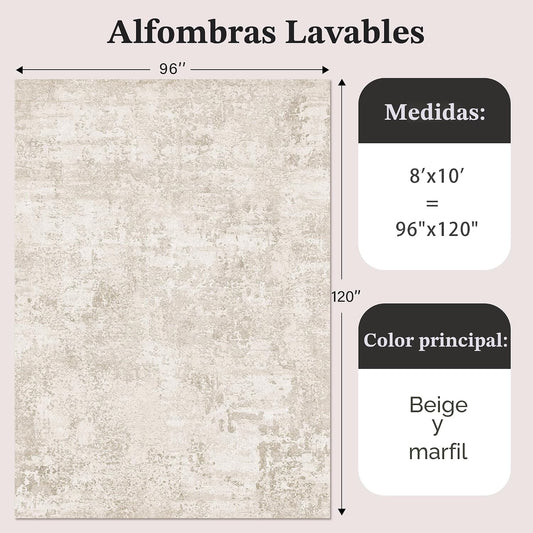 Art&Tuft TPR53 - Alfombra de área, reverso con antideslizante,...