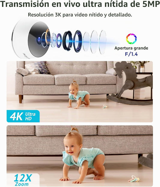 LaView Cámaras 3K de 5MP para Seguridad del Hogar en Interiores, Cá...