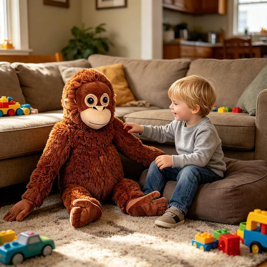 Peluche de mono, gorila de peluche, regalos para niños, cumpleaños,...
