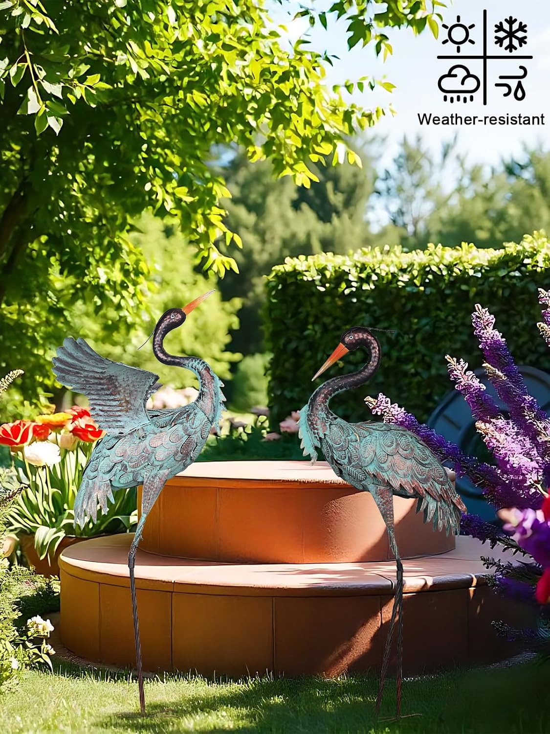 YEAHOME Estatuas de decoración de jardín para exteriores, 38 pulgad...