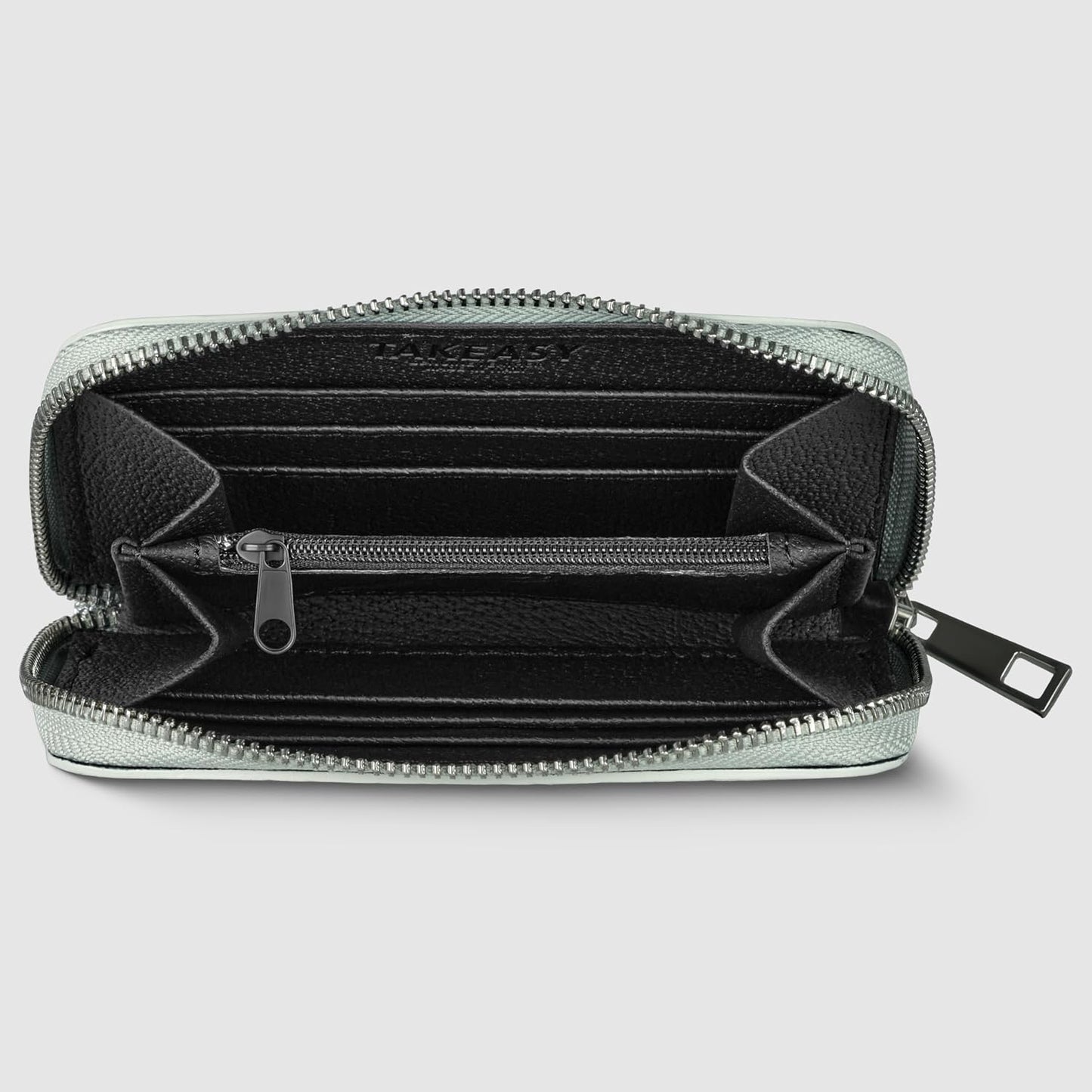 TAKEASY Cartera italiana de gamuza auténtica para mujer con tejido...