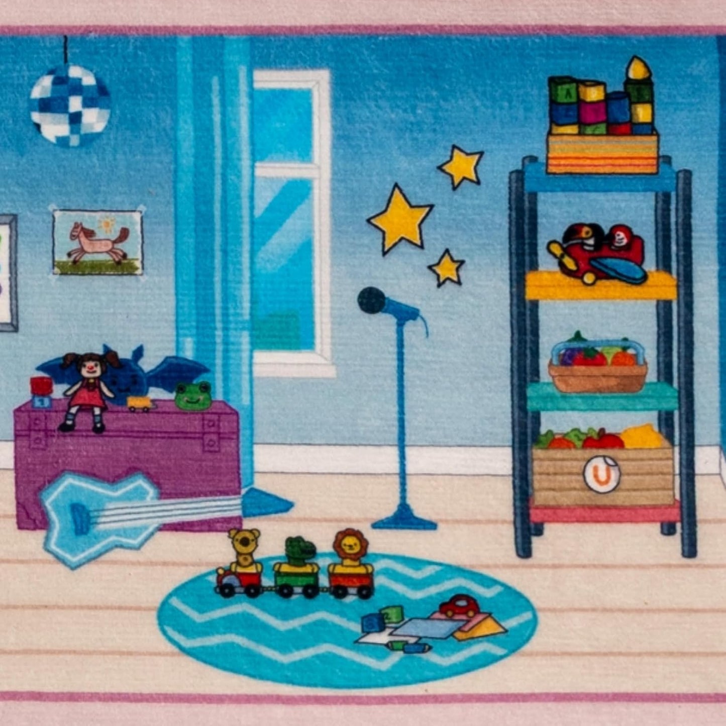 Rug&Play Alfombra de juego de casa de muñecas de arcoíris ultra...