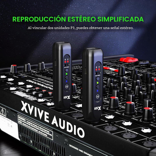 Xvive P3D Receptor Bluetooth XLR Inalámbrico Bluetooth para Mezclad...