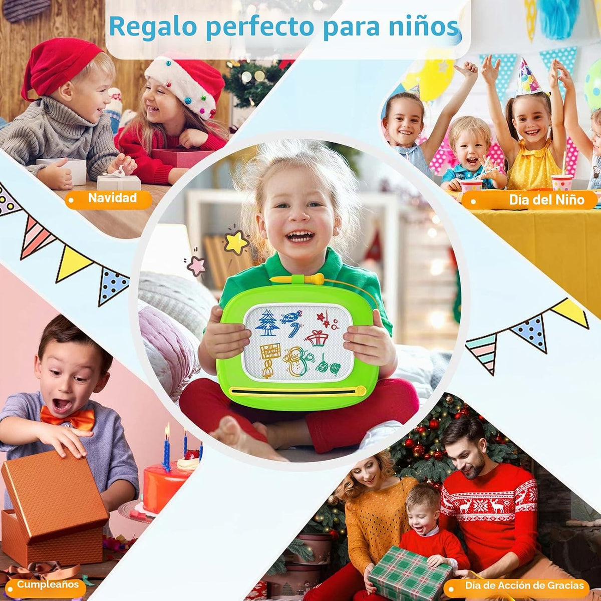Kikidex - Tablero magnético de dibujo, juguetes para niñas pequeñas...