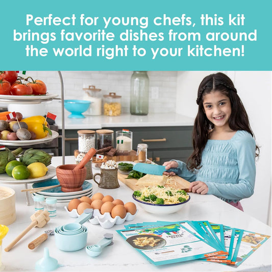 MindWare Playful Chef Foods of The World Kit de cocina para niños,...