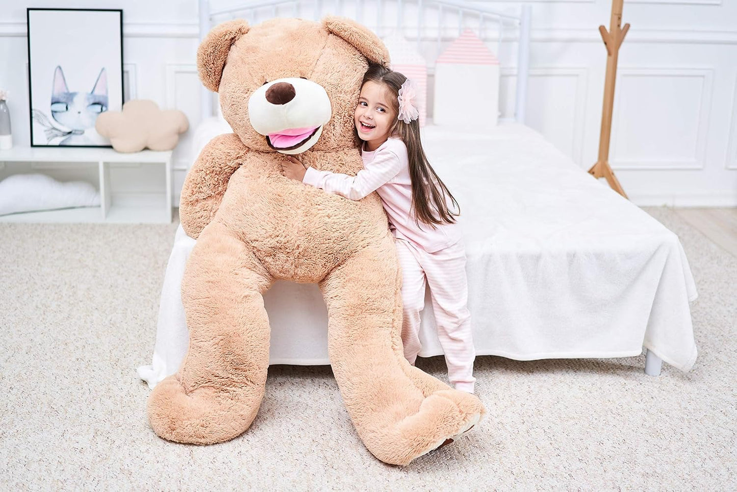 IKASA - Oso de peluche gigante, animales de juguete (Marrón, 63 pul...