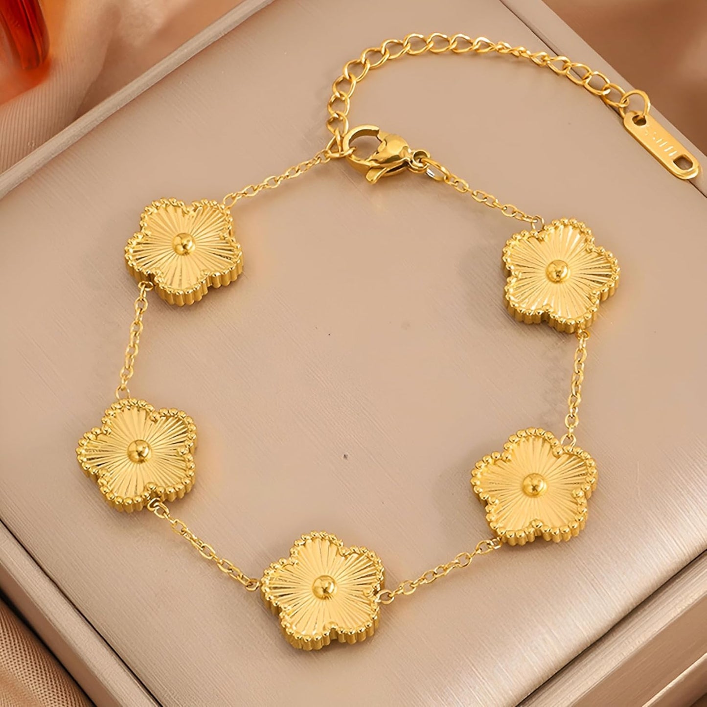 Ntutrxk Pulseras de oro para mujer - 4 piezas\/3 piezas, juego de p...