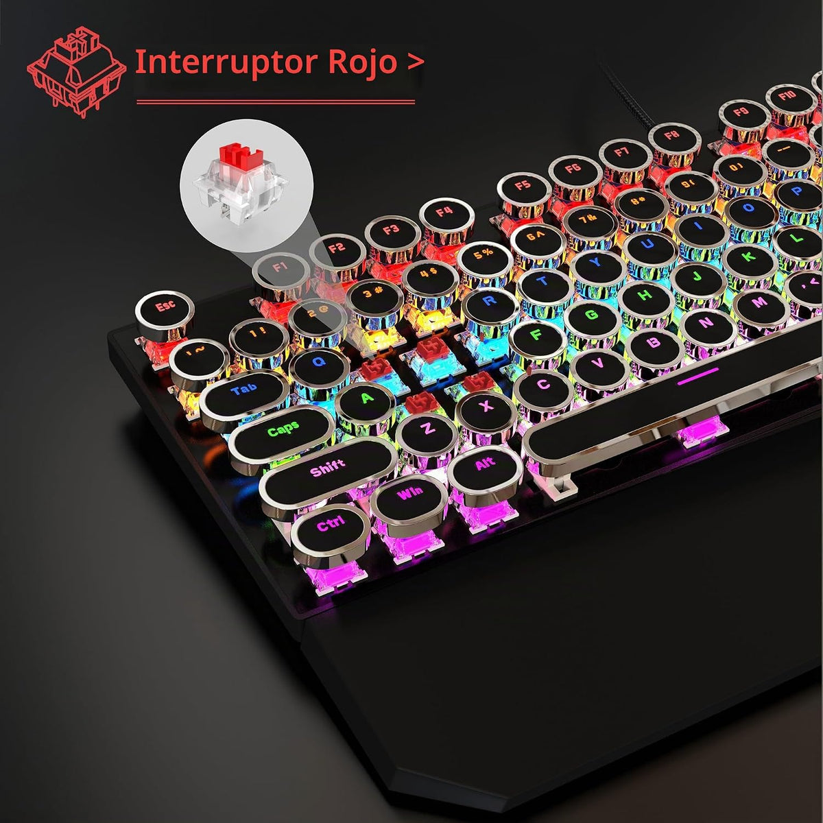 Combo de Teclado Mecánico y Mouse para Gaming de Máquina de Escribi...