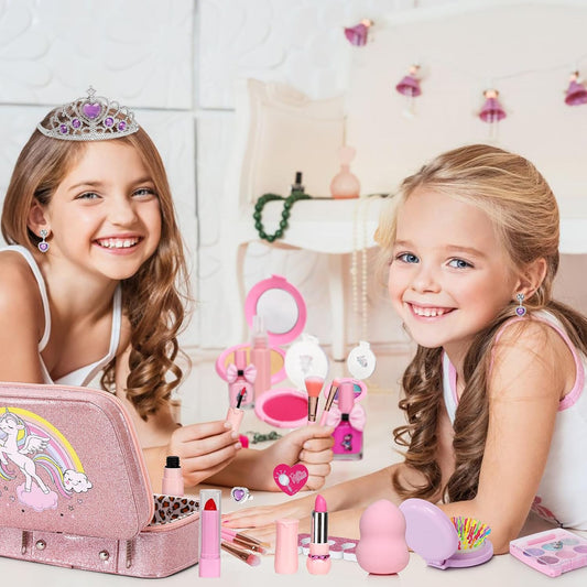 Juguetes de maquillaje lavables para niñas, juegos de maquillaje re...