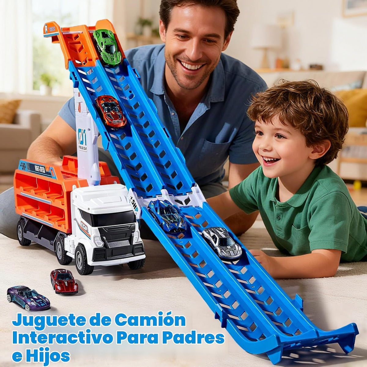 Camión de carreras de juguete para niños de 3, 4, 5, 6 años, camión...