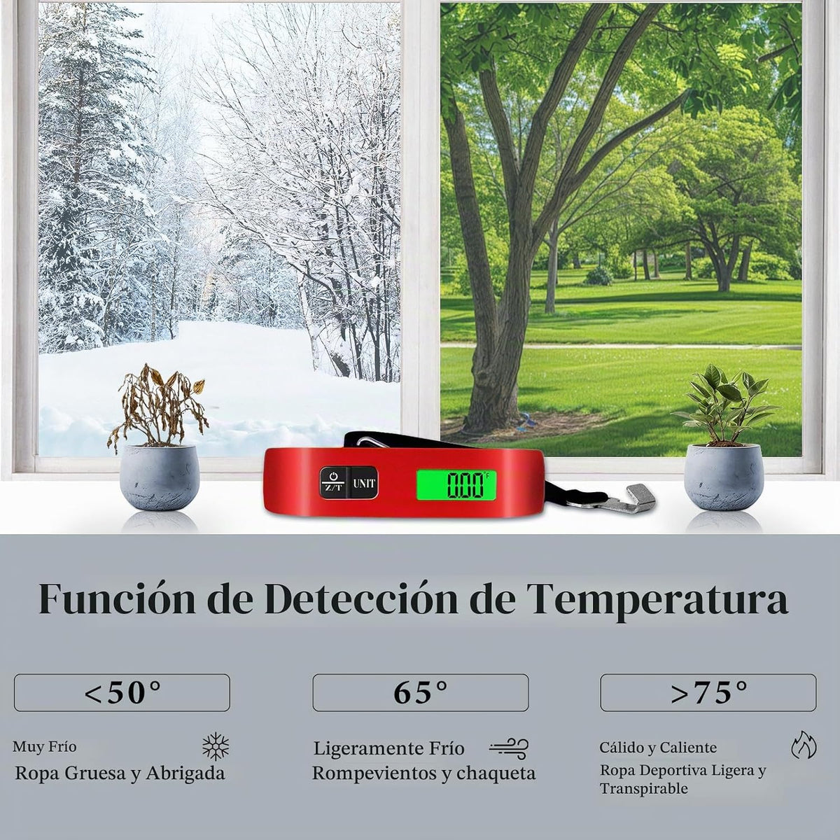 Báscula de equipaje, báscula de equipaje de 110 libras con funcione...