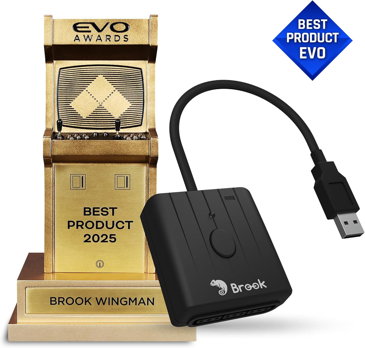 Brook FGC Retro con llavero \u2013 Controlador PS1 y PS2 para PS5,...