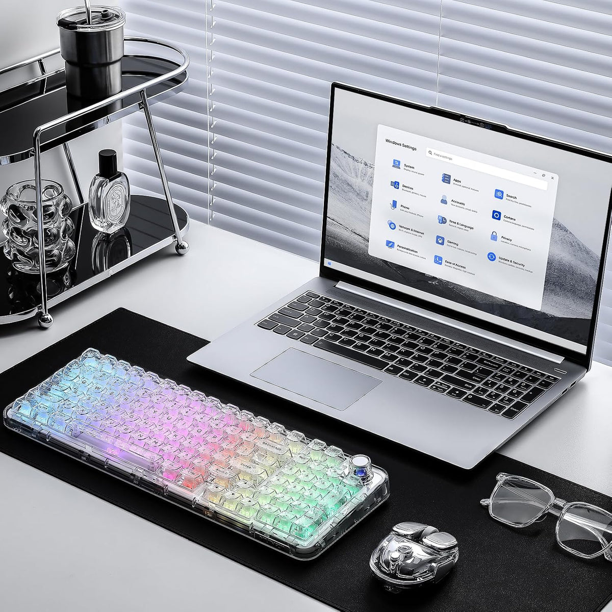 YUNZII X98 QMK\/VIA Teclado mecánico inalámbrico para juegos con pe...
