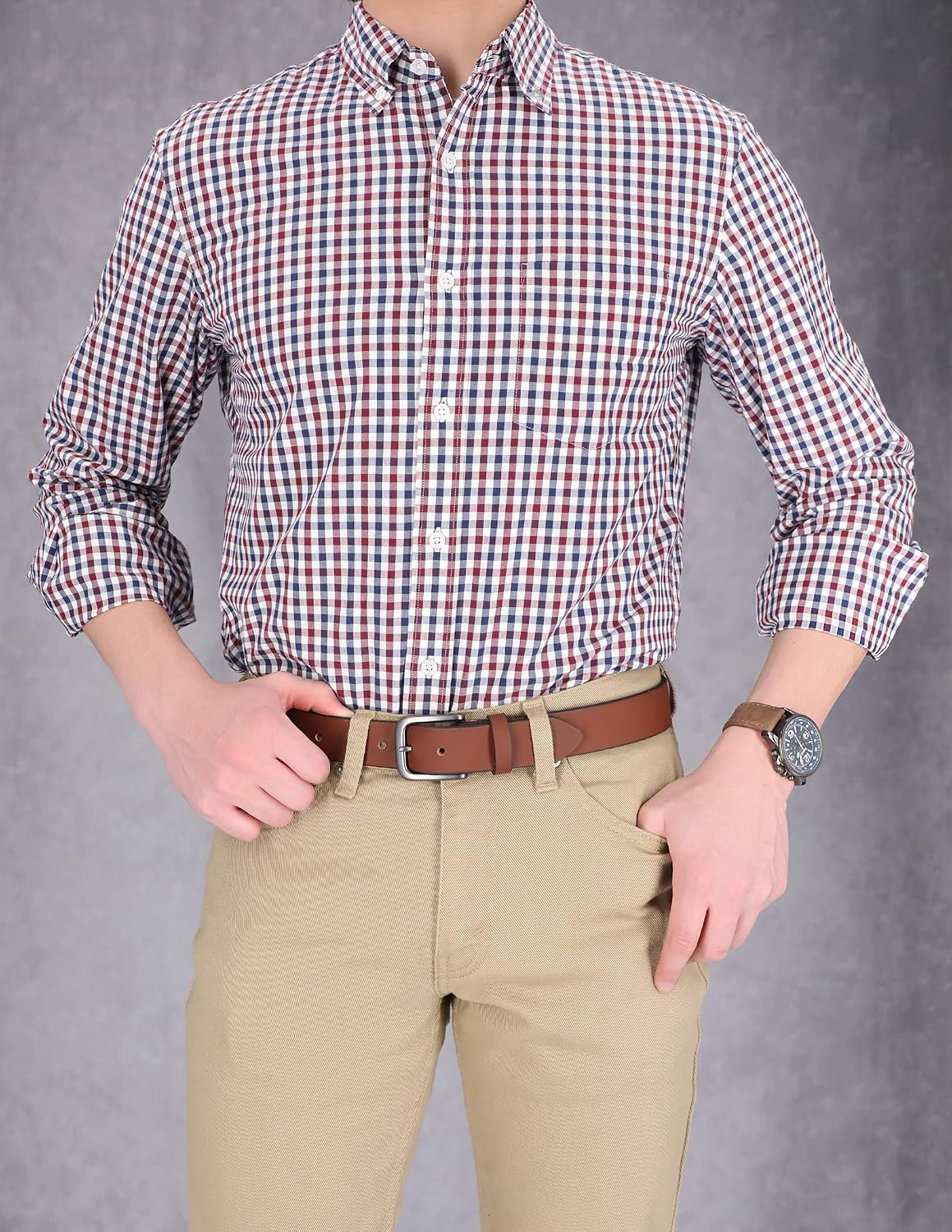 Timberland - Cinturón de piel clásico para hombre