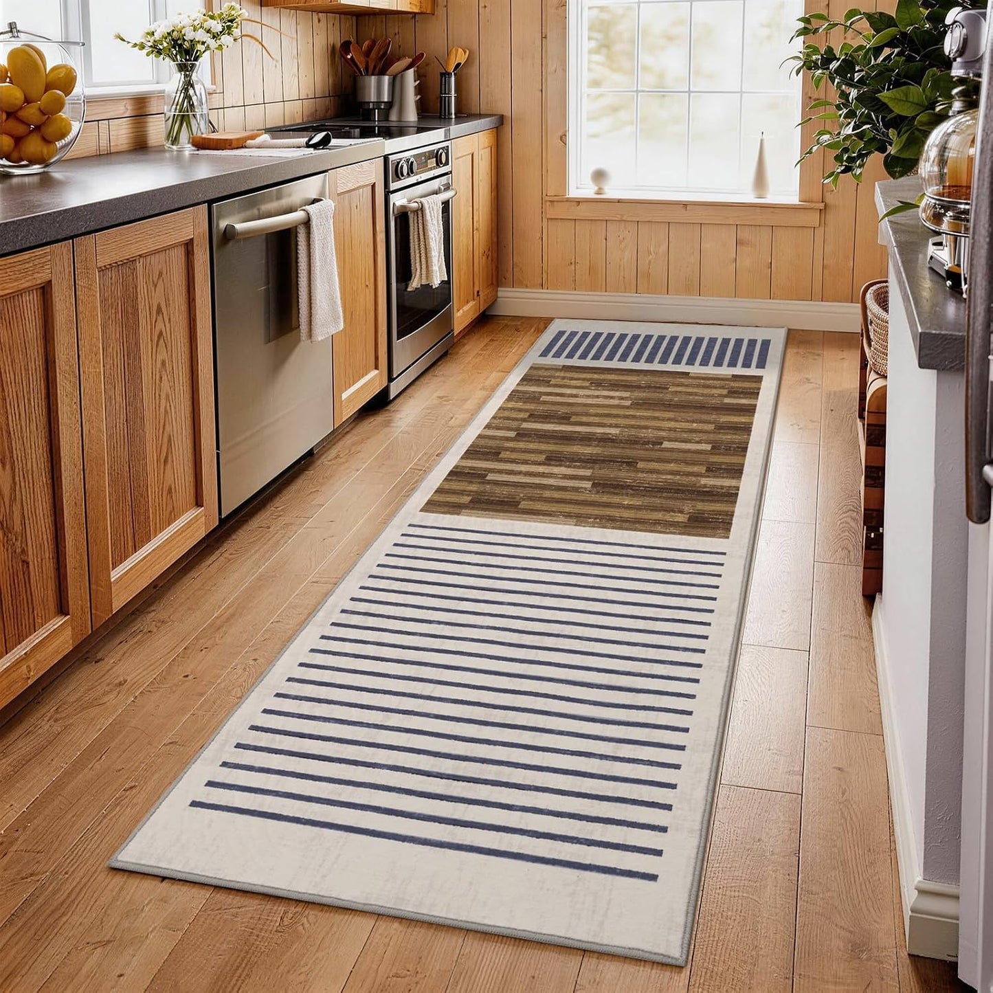 YIHOUSE Alfombra de pasillo de 2 x 6 pies, antideslizante, lavable,...