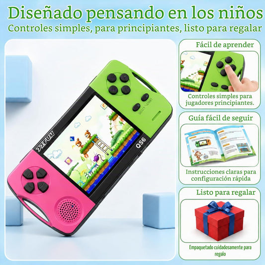 Juegos de mano para niños con pantalla grande IPS de 3.5 pulgadas i...